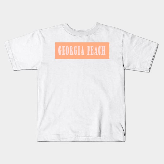 Georgia Peach Kids T-Shirt by JuliesDesigns